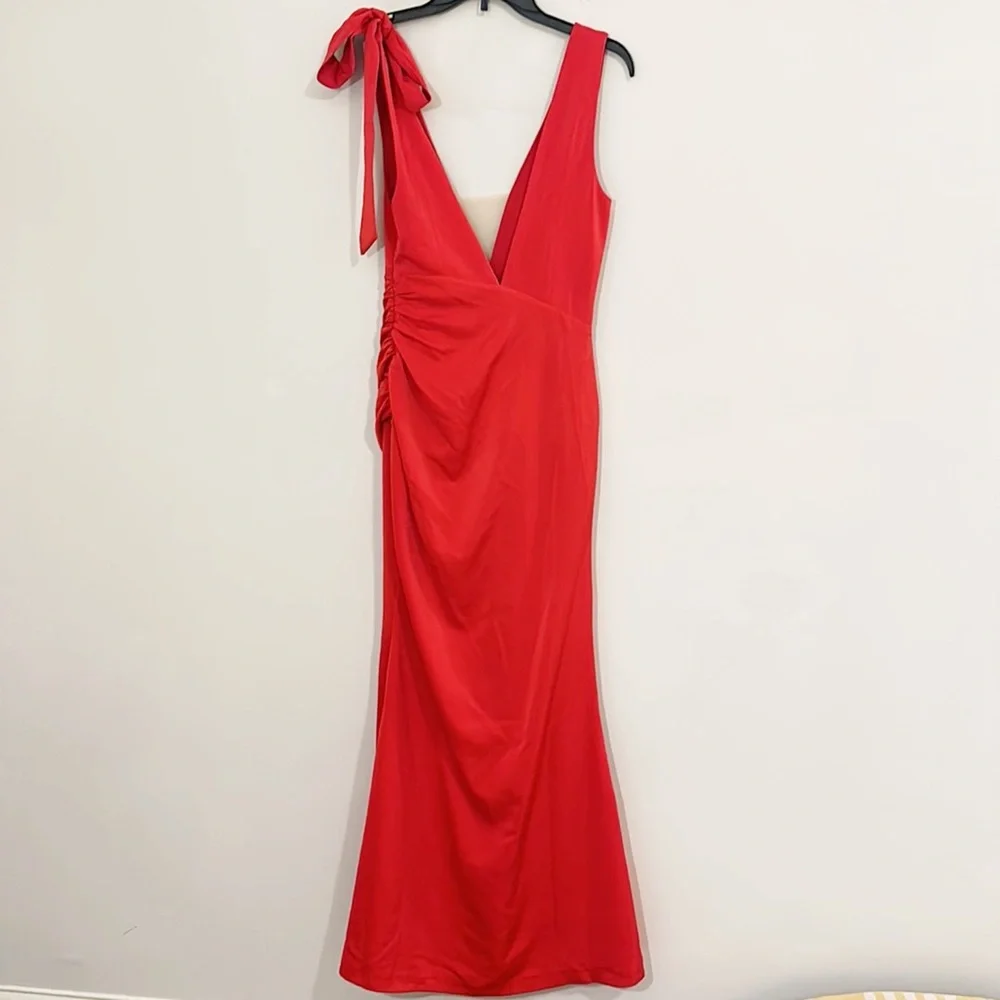Lovers + Friends Revolve Patrick red formal cocktail maxi dress women size XS - Picture 5 of 11
